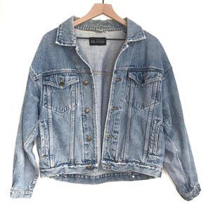 Basic Vintage Light Wash Real Denim Jacket